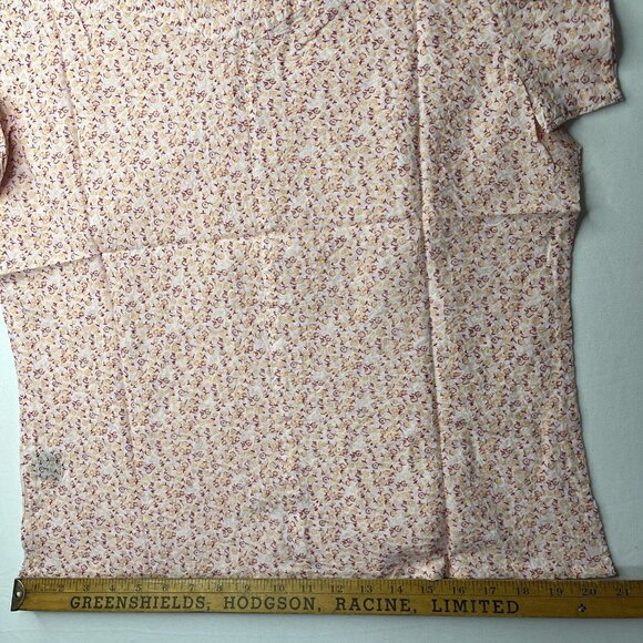 Coupé Womens Blouse Cotton Button Floral Pink Collared Shirt Size: Extra Large - Picture 6 of 8